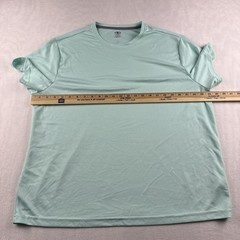 Athletic Works Size 2XL Crew Neck T-Shirt Aqua Green Workout Polyester