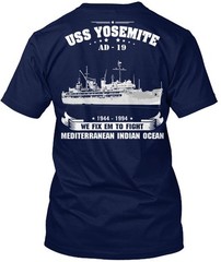 Uss Yosemite Ad 19 T-Shirt Made in the USA Size S to 5XL