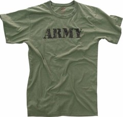 Olive Drab Distressed Army Logo T-Shirt