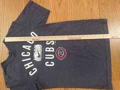Nike Chicago Cubs T-Shirt Size S Navy Blue Field of Dreams 2022 *Bleach spots