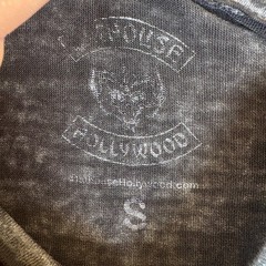 Cathouse Hollywood T-Shirt Mens Small Black Acid Wash Riki & Taimes World Famous