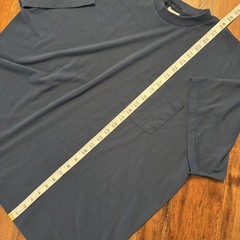 Fieldmaster Shirt Mens 2XL Blue Pocket Blank Tee T-Shirt Crewneck Made USA