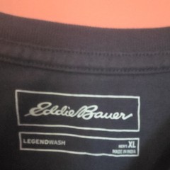 Eddie Bauer LegendWash Men’s Solid Crew Neck Short Sleeve Black T-Shirt XL