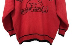 S/M Vtg 80s 90s Entertainer Gorilla 8-Bit Arcadecore Acid House Oversize Sweater