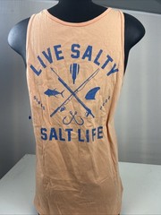 Salt Life Sea Craft Tank Orange L Live Salty Saltlife Unisex Tank Small
