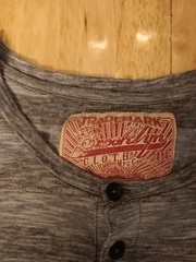 Brooklyn Cloth Shirt Men’s Size XL Gray Striped Crew Neck Long Sleeve Shirt