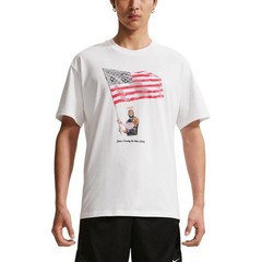 Nike T Shirts Men’s White Crew Neck Moderate IH8582-100 Size
