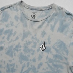 Volcom Stone Dye T-Shirt Mens Large Celestial Blue Tie Dye Modern Fit A5232200