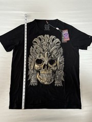 ¡Ay Güey! Men’s Lot of 5 Black Studded Graphic Print Crew Neck T-Shirt Size XL