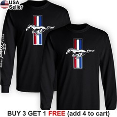 Mustang Long Sleeve T-Shirt Ford Motor Logo Racing Sport Performance Cobra BFD06