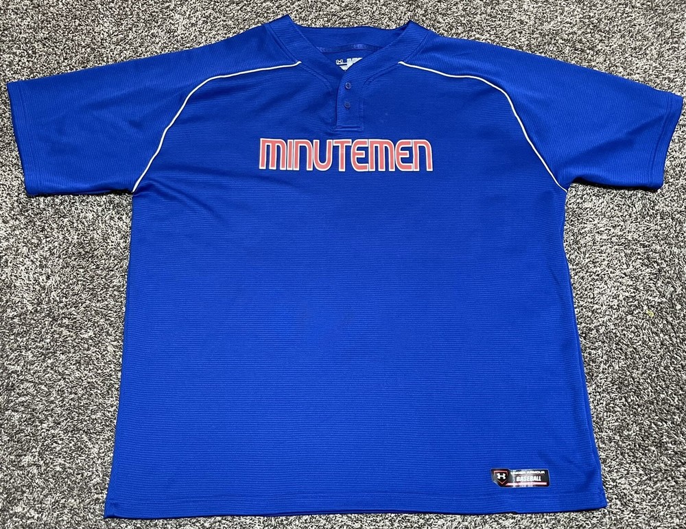 Underarmour Baseball 2 Button Jersey MINUTEMEN militia America 2nd Amendment 3XL