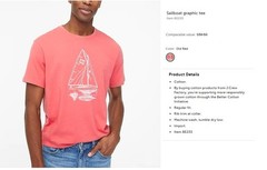J.Crew Factory NEW Men’s SAILBOAT Graphic Cotton T-Shirt size S M L XL XXL ⛵