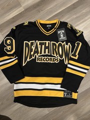 Death Row Records Hockey Jersey, Black, Size Large – Brand New