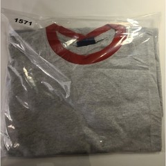 Champs Sports Men’s Ringer T-Shirt Gray Red Short Sleeve Crew Neck Athletic Tee