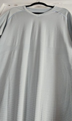 Lululemon Metal Vent Tech 2.0 teal white striped T shirt Mens M