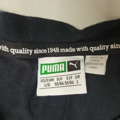 PUMA Men’s Color Block Image Tee Black Iridescent Purple Color Shift Size L
