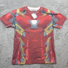 Marvel Civil War Iron Man Shirt Mens Large Graphic Haunted Flower Tee New Tag