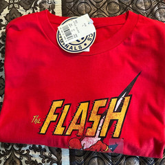 DC Comics The Flash T Shirt Mens Large Red Graphic Tee Superhero NWT Cotton