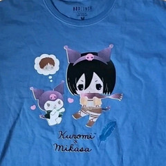 y2k BoxLunch Sanrio Hello Kitty T-Shirt 3X x Attack Titan Kuromi Mikasa 3XL New
