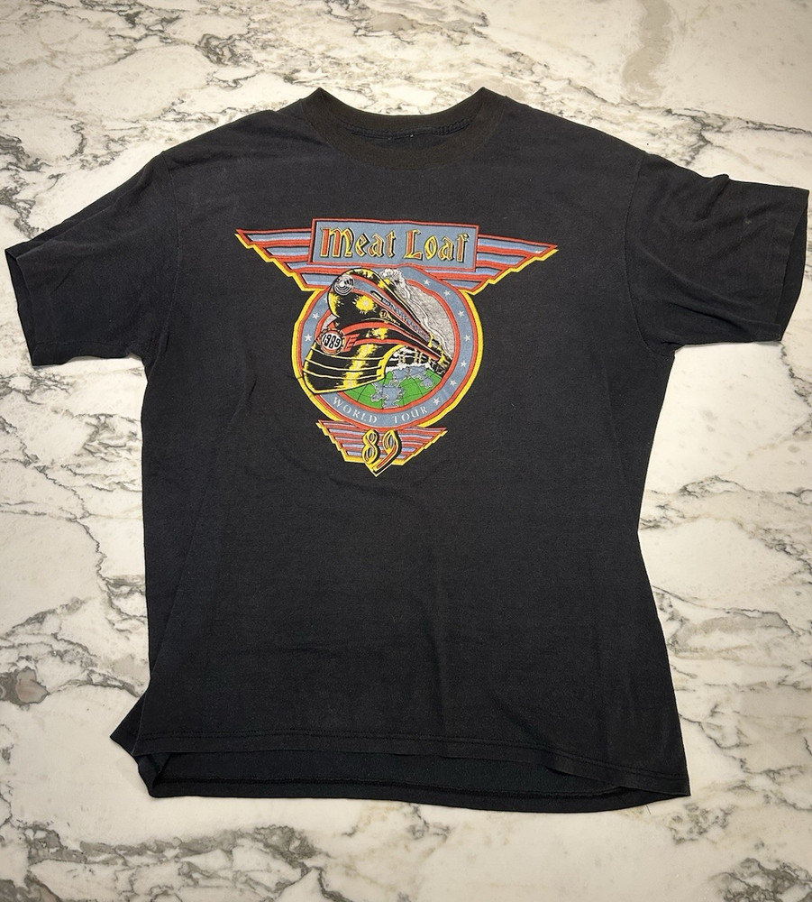 Vintage Meat Loaf Neverland Express World Tour 1989 shirt S/M