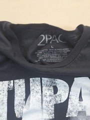 2PAC Official Licensed Tupac Black L Praying Hands Graphic T-Shirt