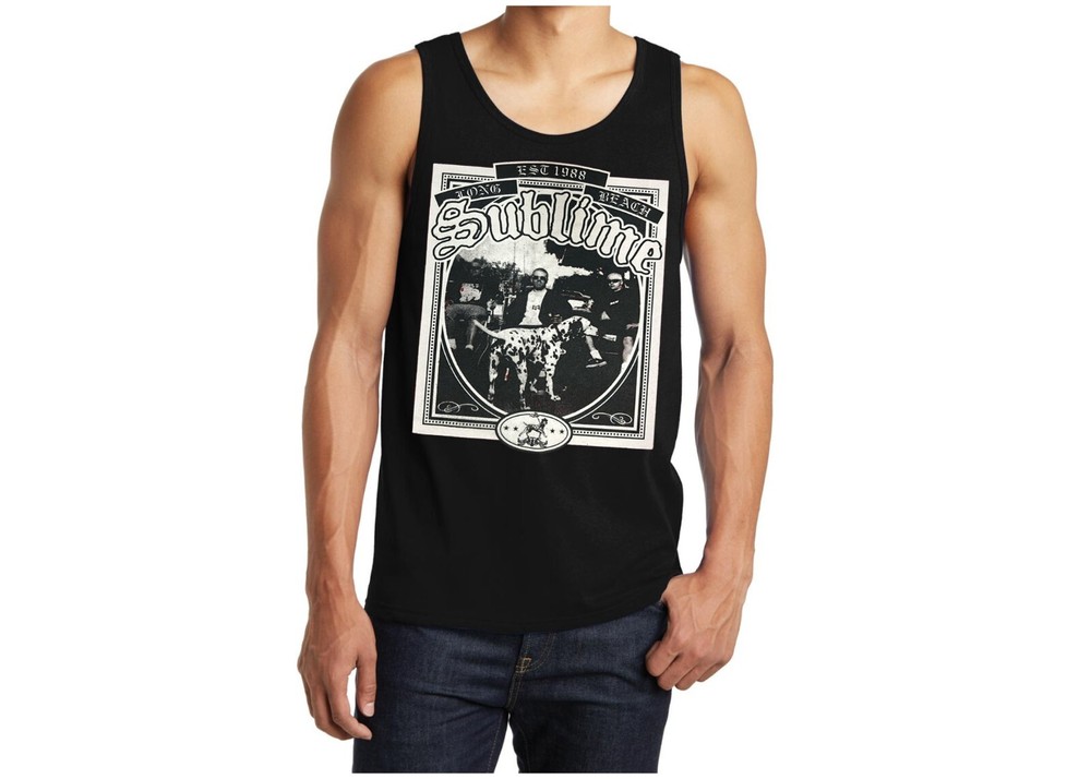 Sublime Dalmatian Dog Rock Band Black Tank Top (Various Colors)