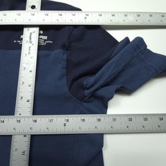 Adidas Mens Shirt Medium Blue Built For Purpose Colorblock Zip Pocket Sports Tee