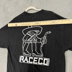 Alstyle Shirt Mens XL Black Raceco USA Racing Graphic Tee Front Back Print