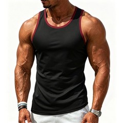 Men Plain Sleeveless Gym Sports Tank Top Fitness Muscle Vest Blouse