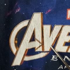 Avengers Endgame Shirt Mens Small Blue Crew Neck Short Sleeve Graphic Stretch
