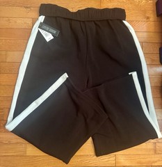 NWT Derek Heart Fold Over Waist Wide Leg Black Beauty Sweatpants Size 2X