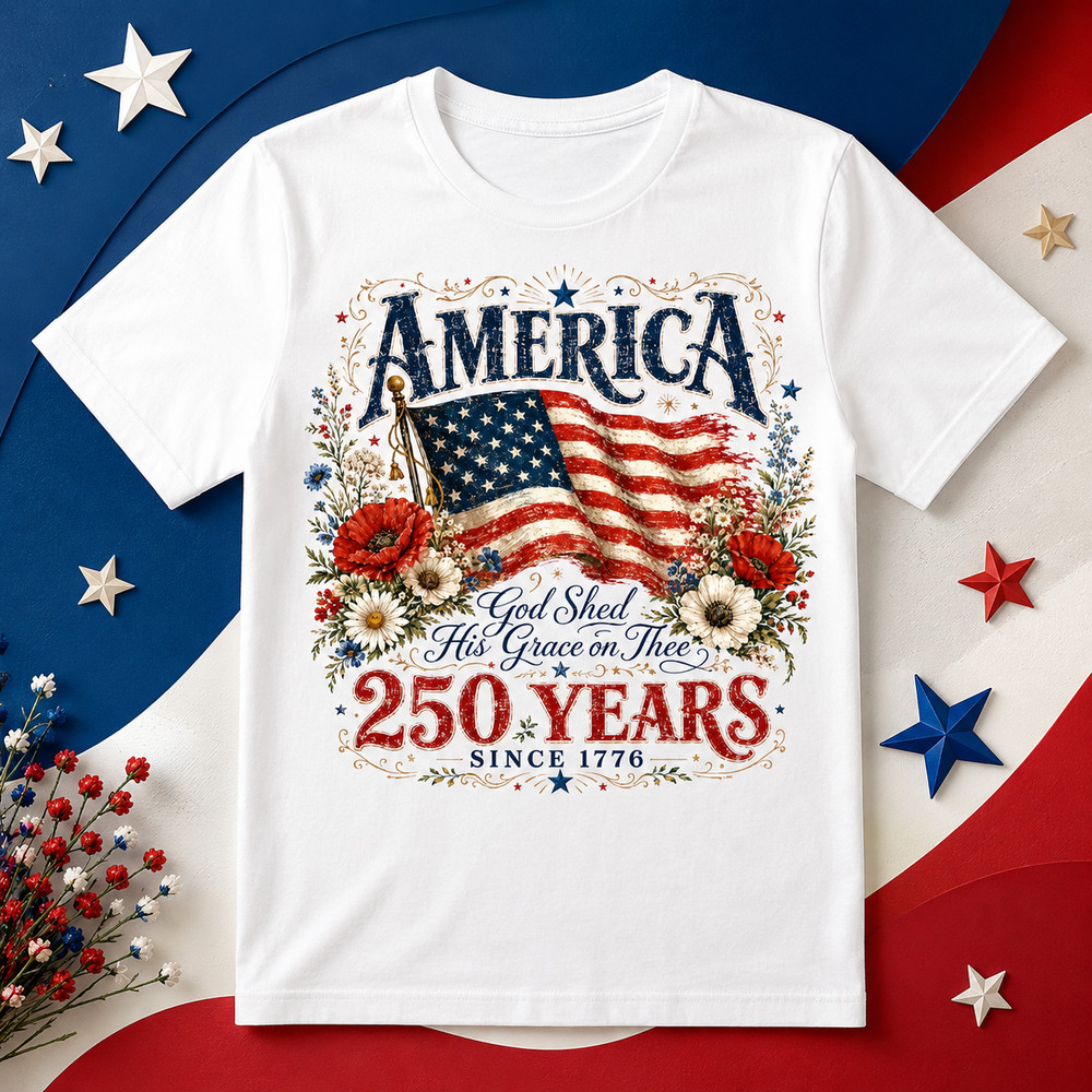 250th Anniversary Shirt God Shed His Grace on Thee Tee