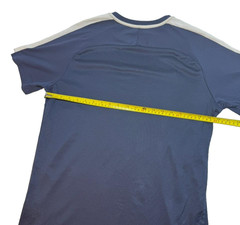 Nike Men’s Navy Blue Dri-FIT Short Sleeve T-Shirt White Swoosh Logo Size L
