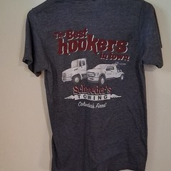 Tultex Gray Schroeder’s Towing Columbia’s Finest Graphic Tee S Short Sleeve