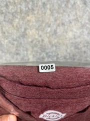 Dickies Men’s Short Sleeve Pocket Tee / Size Large / Maroon T Shirt