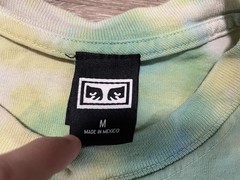 VTG Obey Mens Sz M Oversized Tie Dye Front Back AOP Y2K Tee T-Shirt