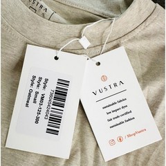 Vustra Sustainable Cotton T-Shirt Beige Short Sleeve Crew Neck Men’s Small NWT
