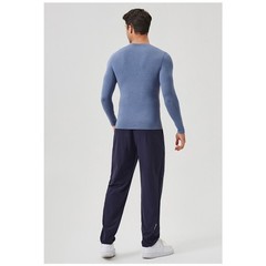 Men’s Autumn Fitness Long Sleeve Clothes Outdoor High Stretch Form Fitting Top
