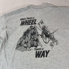 Vintage Wheelchair Shirt Mens XL Gray Single Stitch Graphic Way Motivational