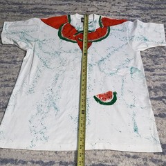 Vtg 90s Screen Stars WATERMELON Print All Over Print 50/50 Graphic Shirt Mens XL