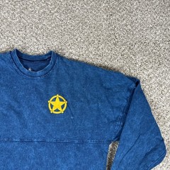 Disney Spirit Jersey Unisex Medium Blue Toy Story Woody Mineral Wash Long Sleeve