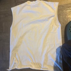 Hanes Beefy-T White Marilyn Monroe Graphic Distressed Sleeveless Tee XL