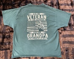 Being Veteran Is An Honor Being Grandma Is Priceless Veteran Unisex T-Shirt 3XL