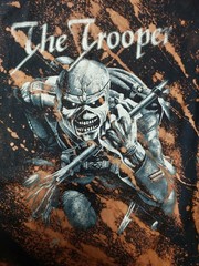 Vintage Iron Maiden The Trooper Bleach Wash Tank Top Muscle Tee Cut Off Size M L