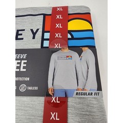 Hurley Mens Long Sleeve UV Tee Shirt Grey Poly Blend Athletic Workout Size XL