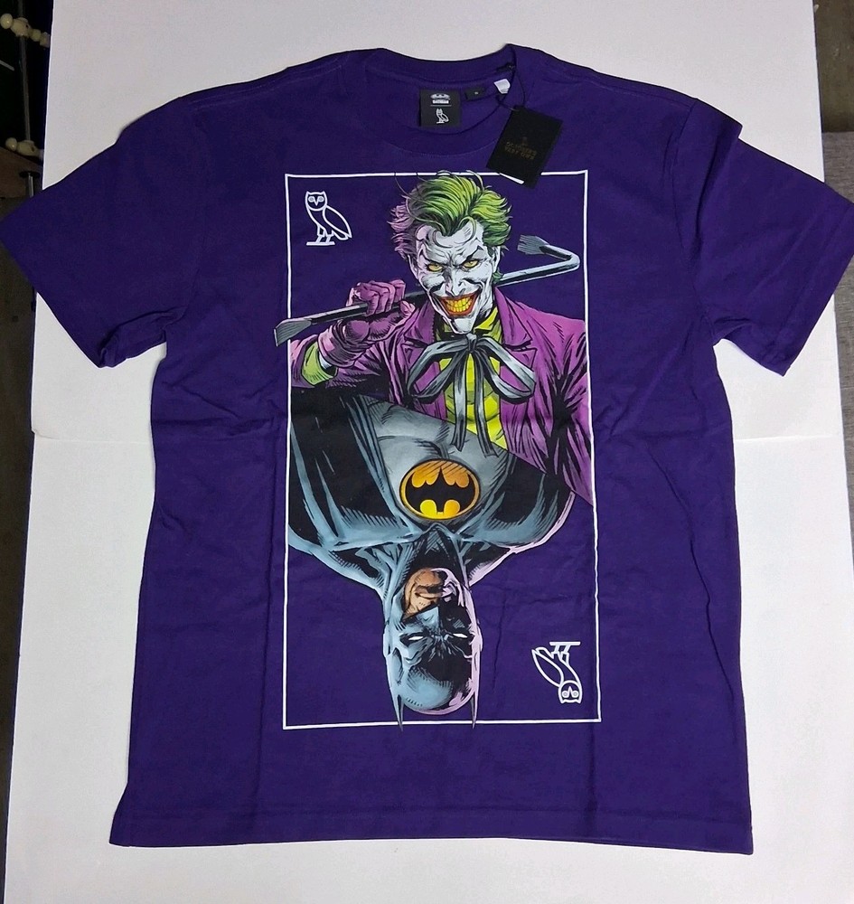 OVO x Batman The Joker Mirror T-Shirt (Small) October’s Very Own Purple Drake DC