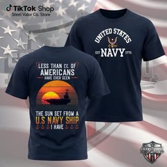 United States Navy Shirt, U.S. Navy EST 1775 Tee, Less Than 1% Of Americans