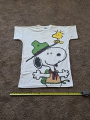 Vintage Oversized Snoopy Woodstock Boy Scout Camper T-Shirt One Size Fits All!