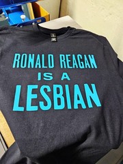 Ronald Reagan is a Lesbian T-Shirt. unisex retro punk vintage gay pride lgbtq