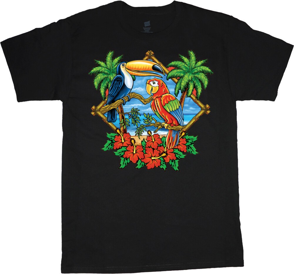 Tropical Birds T-shirt Mens Gifts Graphic Tees Clothing Apparel Accessories